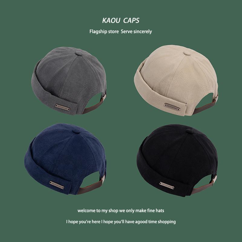 Cotton Trendy Poly Streetwear Hat For Men And Women Adjustable Brimless Design