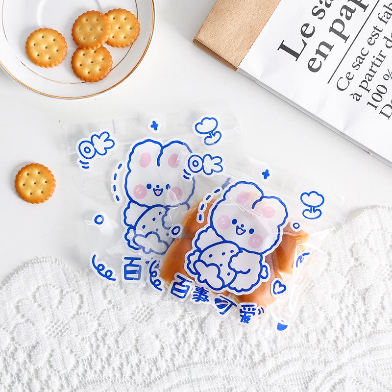 Cute Cartoon Self-Sealing Jewelry & Gift Bag - Transparent Back-to-School Packaging Mask Bag