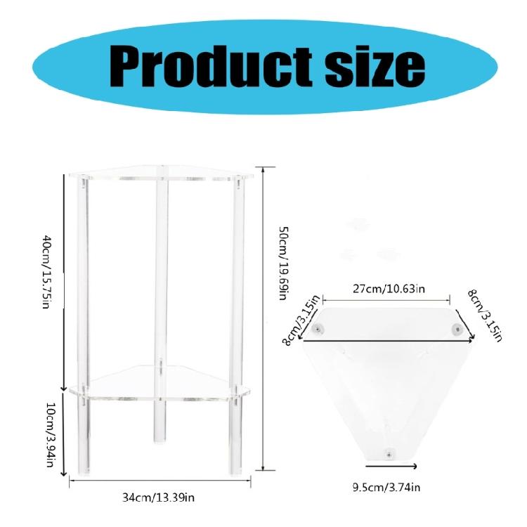 Acrylic Table with Clear Top Elegant Living Room Furniture Transparent Storage Rack for Office or Residential Use