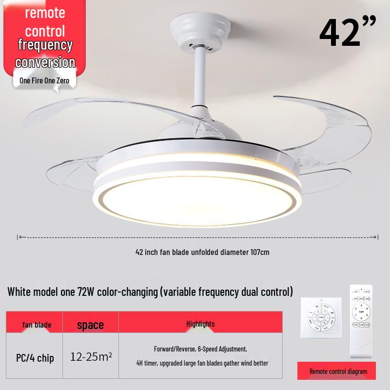 Nordic Luxury Smart Chandelier with Invisible Ceiling Fan for Living Room, Bedroom, and Dining Room.