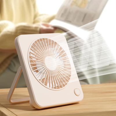 W70 Mini Ventilador de Mesa Ultrafino Carregamento USB 3 Velocidades Ventilador de Refrigeração com Suporte Dobrável