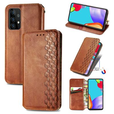 Husă de carte cu textura din piele pentru Samsung A23 A52 A 52 S 5G Husă de lux Bumper Phone Coque Samsung Galaxy A52S A13 A33 A53 A73