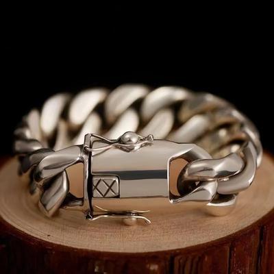 Domineering Thick Punk Men's Korean Style Trendy Bracelet Trendy Women's Wide Version Bracelet