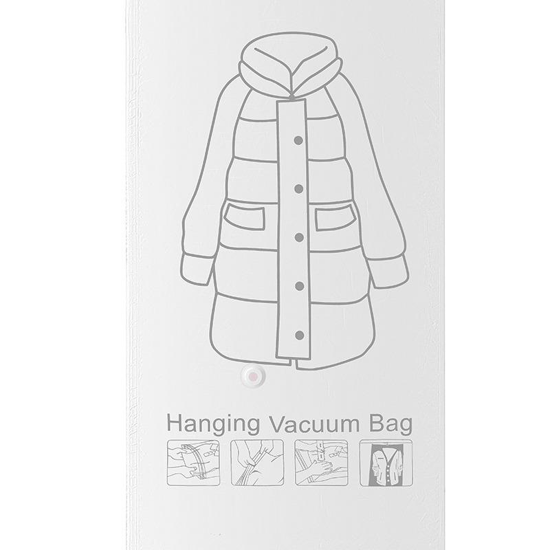 Wardrobe Hook Vacuum Compression Bag for Coats and Sweaters - Dustproof and Moistureproof Storage
