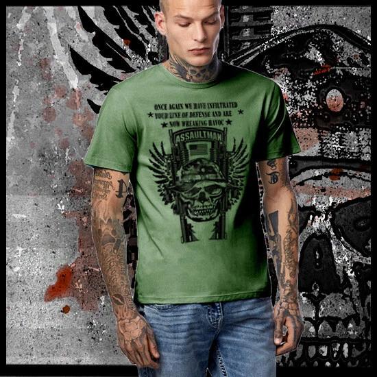 Футболка Штурмовик Военный Пехотинец Война в Ираке Афганистане Ветеран Боевых Действий XL