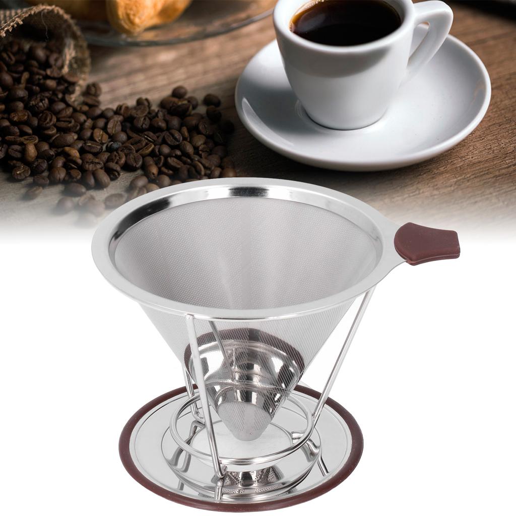 Satın alın Reusable Coffee Dripper Stainless Steel Silicone Reusable