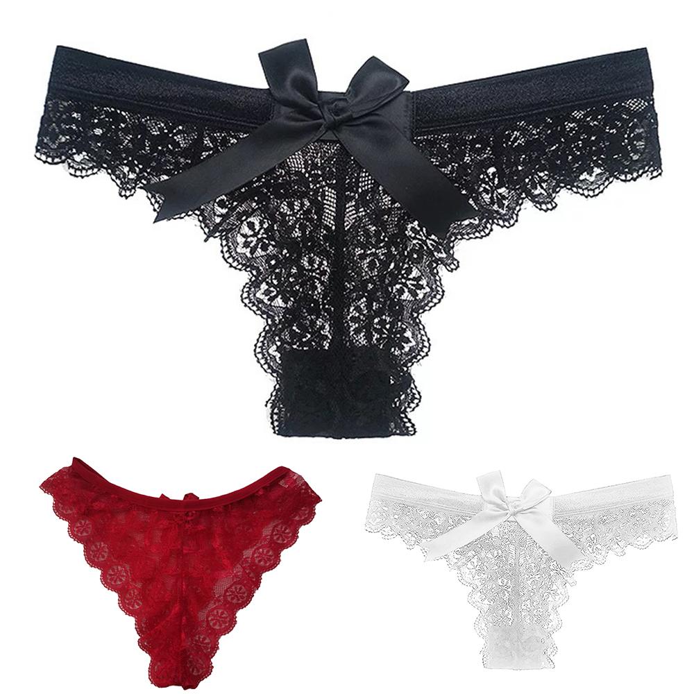 Lady Lace G String Thong Panties Sexy Sheer Knickers Women's Lingerie Briefs