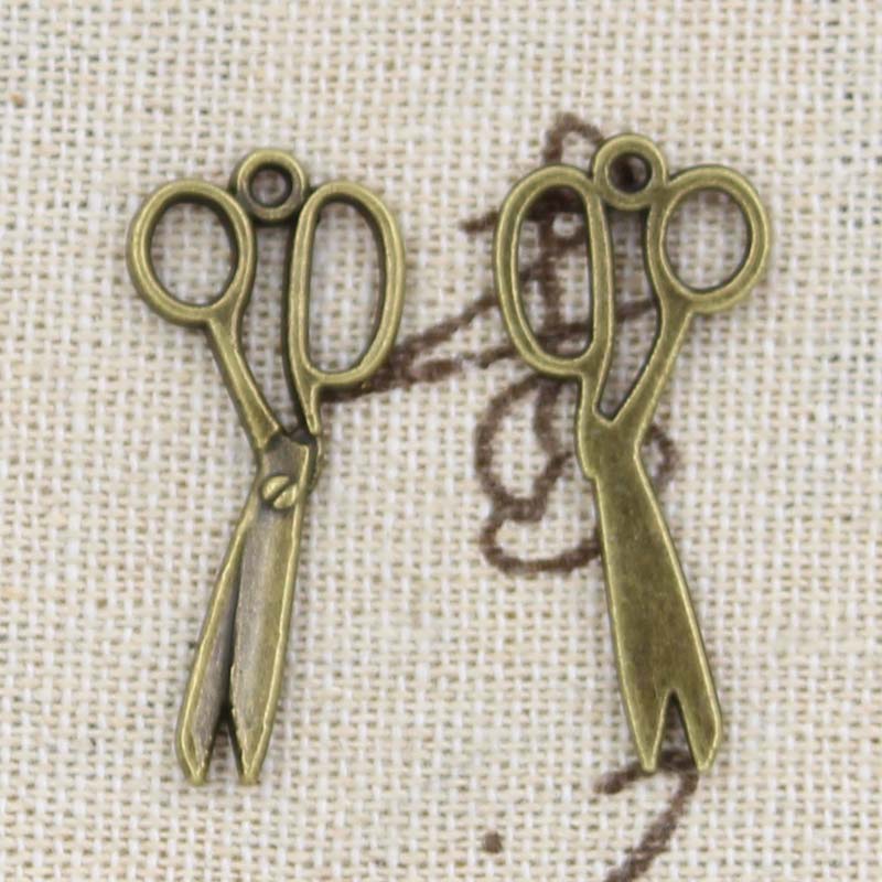 20 шт. Подвески Ножницы 30x13 мм Античный Изготовление Подвеска Подходит, Винтажный Тибетский Бронзовый Серебристый цвет, DIY Ручная Работа Ювелирные Изделия CLE