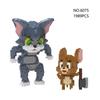 Cute Cat Mouse Game Block Toys Micro Mini Building Blocks Anime Figure Cartoon Toys DIY Assembly Bricks Kids Gifts