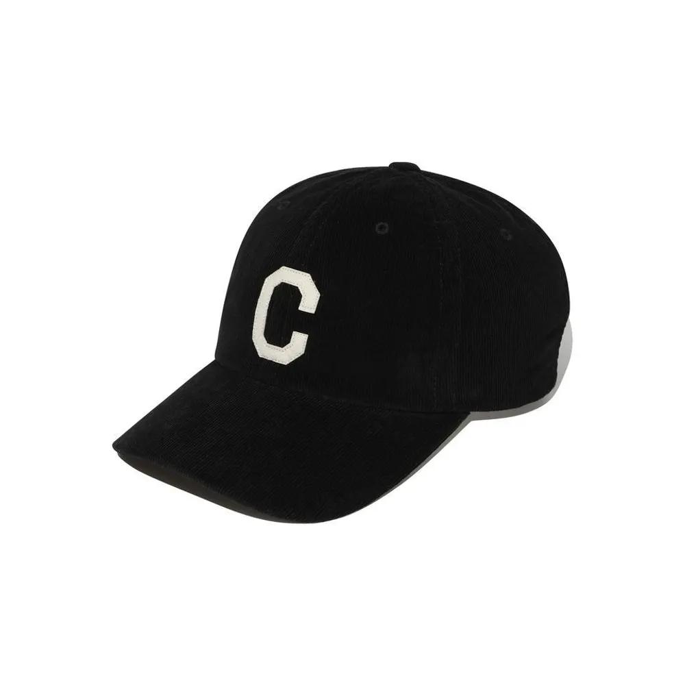 Cozy Fit C-Logo Applique Corduroy Ball Cap Black CO2504CA02BK 440591 F