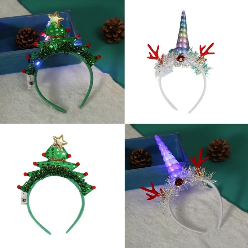 Weihnachts-Haarband Cosplay-Kostüm Kopfschmuck Party Bühnenauftritte Stirnband Feiertags-Kopfschmuck Verkleidung Haaraccessoire