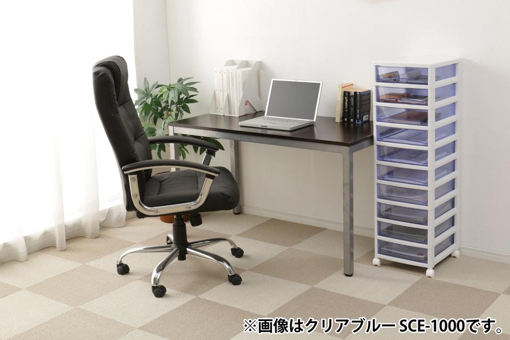 Iris Ohyama Super Clear Chest, WhiteClear Brown, SCE-440