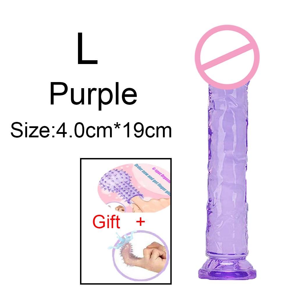 New  Female penis masturbation 6 Sizes Dildos Erotic Jelly Dildo Artificial Penis  Suction Cup Dick Erotic Anal Gode Sex Toy