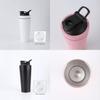 Double Layer Stainless Steel Shaker Bottle With Mixer Ball For Fitness Enthusiasts