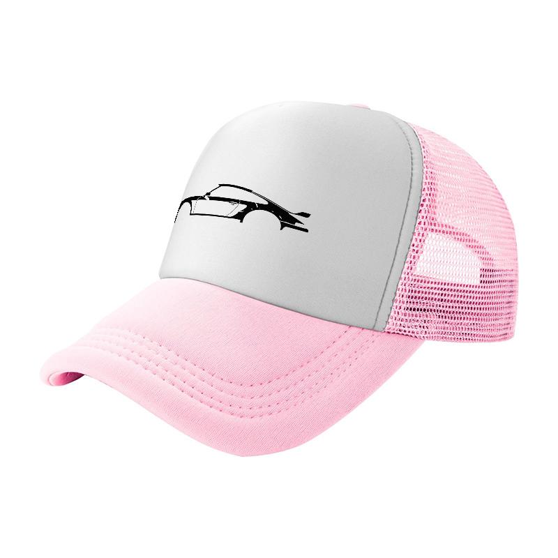 Sports Car Logo Mesh Trucker Hat Breathable Design for Outdoor Activities and Casual Wear Style StateUnisext with Classic Look