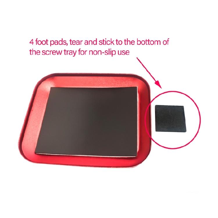 Red Magnetic Screw Tray Aluminum Efficient Magnetic Parts Tray for Long Service  Use for Organizing Small Hardware Pieces