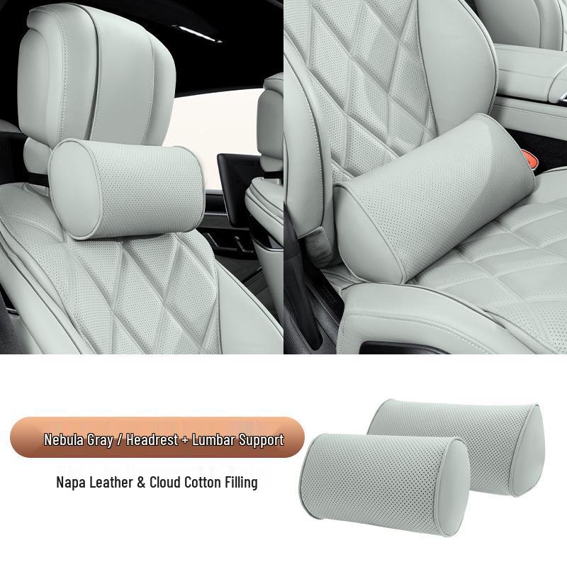 Maybach S-Class Bio-Cotton Car Seat Cushion Set with Headrest and Lumbar Support Pillow