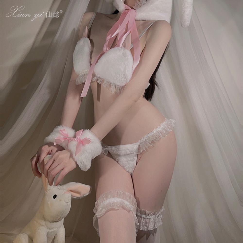 Xianyi Erotic Underwear Three-point Temptation Cute Pure Desire Bunny Suit Sexy Bed Robe Qqny579