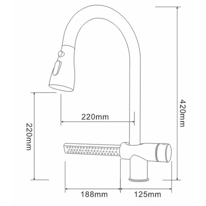 TLXT Kitchen Pull-Out Hot & Cold Faucet