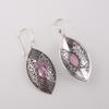 Rare Morganite Gemstone 925 Sterling Silver Jewelry Drop/Dangle Earrings 2.15" CE-20-4