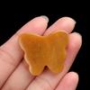 1Pc Reiki Healing Crystal Carved Butterfly Ornament Decoration,Natural Stone Gemstone Energy Generator for Home Decor Jewelry Gifts 32-35x26-30 Mm