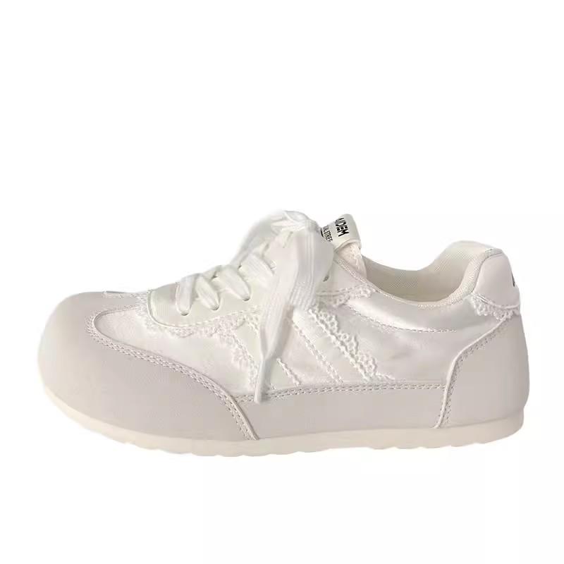 Ugly Cute German Training Board Shoes Women's Puffs 2025 Autumn New Chic Niche Korean Version Breathable Sports Lightweight Little White Shoes