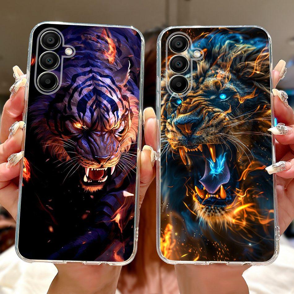 For Samsung Galaxy A16 SM-A165F A166B Cool Dragon Tiger Painting Phone Case For Samsung A16 5G 4G Soft Silicone TPU Cases