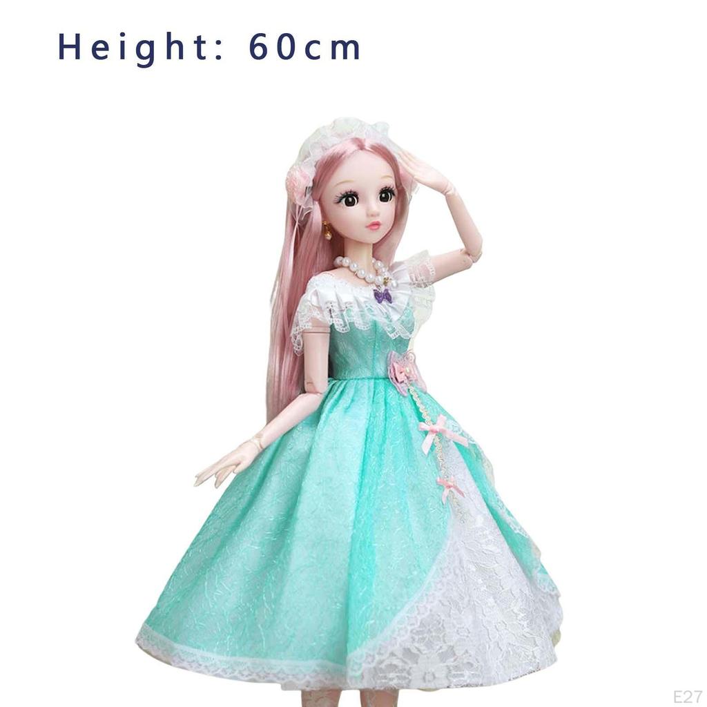 24 inch Ball Jointed Doll Princess with Clothes and Accessories Fashion BJD Dolls for Kids
