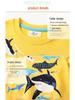 Boys' Luminous Shark Party Hoodie – European & American Style, Round Neck, Autumn Top for Small & Medium Kids.