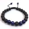 Energy Volcanic Stone Yoga Bracelet - 8mm Natural Woven Beads