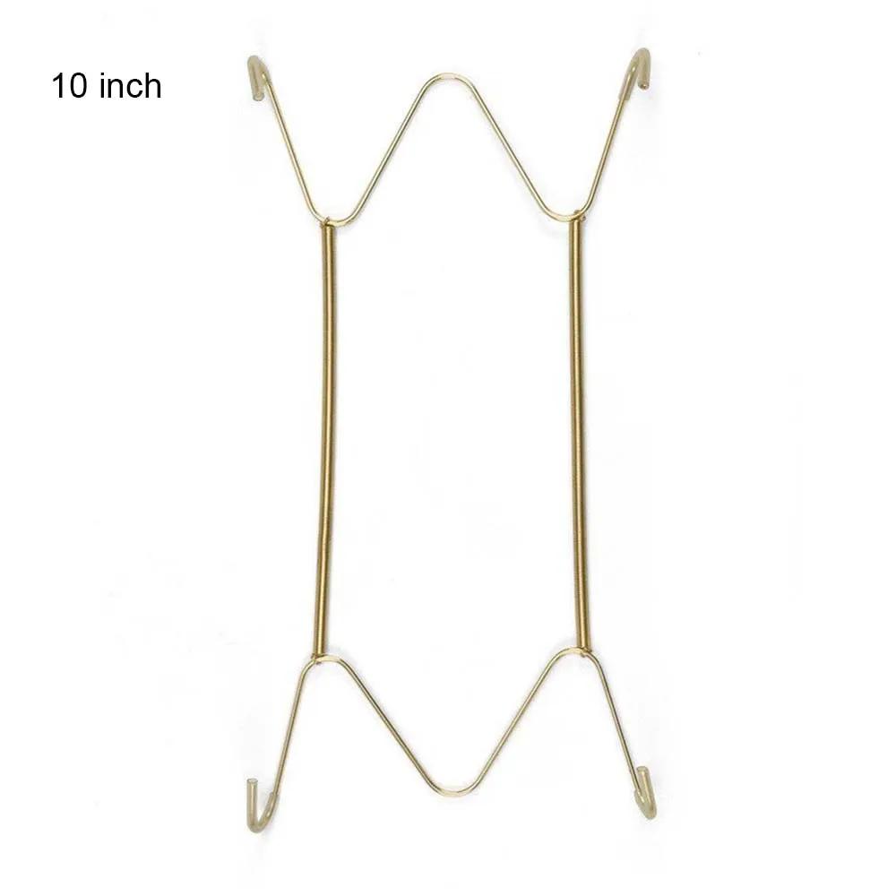 Wall Display Plates Dish Hangers Holder New Design W Type Dish Spring Holder Invisible Hook Home Decor 6/7/8/10/12/14/16 Inch