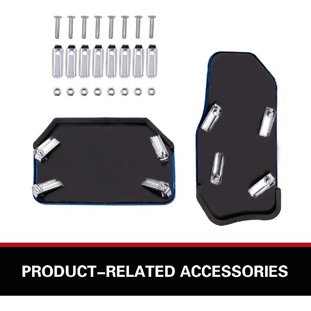 2 PCS Automatic Transmission Pedal Covers, Non-slip Car Pedal Covers, Alloy Gas and Brake Pedals Replacement Kit, Universal for Most Cars SUVs ATVs