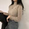 Herbst Winter Basic Rollkragen Langarm Damen Strickpullover Weich Elastisch Locker Pullover Pullover Frau Lässig Einfache Oberteile Innere Kleidung