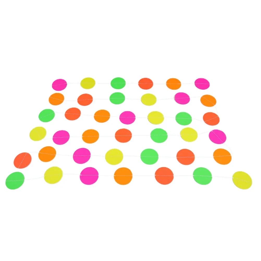 Neon Fluorescent Party Supplies Neon Balloon Glow In The Dark Banner Paper Garland Decorations Wedding Birthday Blacklight Party