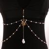Body Chain Layered Double-Layer Chain Body Chain with Marine Theme Imitation Pearls Shells Starfish Drape Design