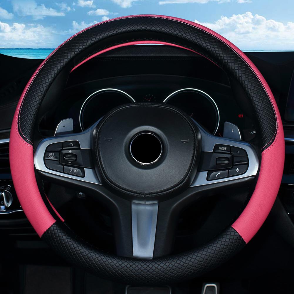 

Универсальная оплетка на руль автомобиля из микрофибры, защитная накладка, противоскользящая, дышащая, протектор рулевого колеса