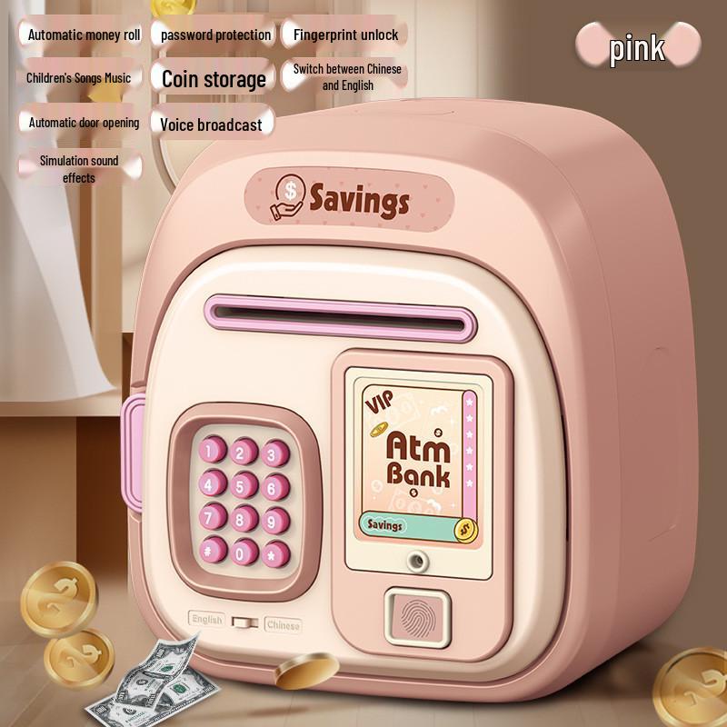 Kids' Smart ATM Piggy Bank with Face & Fingerprint Recognition