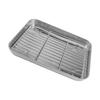 Baking And Cooling Rack Set Healthful Quick And Even Heating Roll Edges Shiny Mirror Finish Silver Wire Rack Set