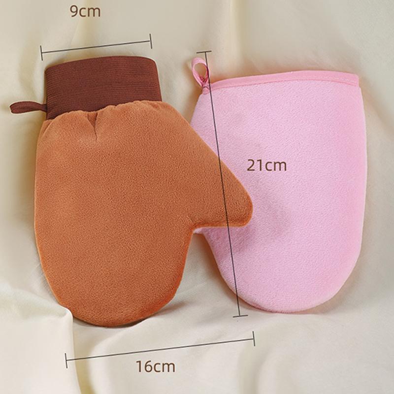 Rukavice na tělové mléko, samoopalovací rukavice, oboustranné, zabraňuje lepkavým rukou, aplikátor, rychleschnoucí flockovací rukavice, aplikátor na make-up