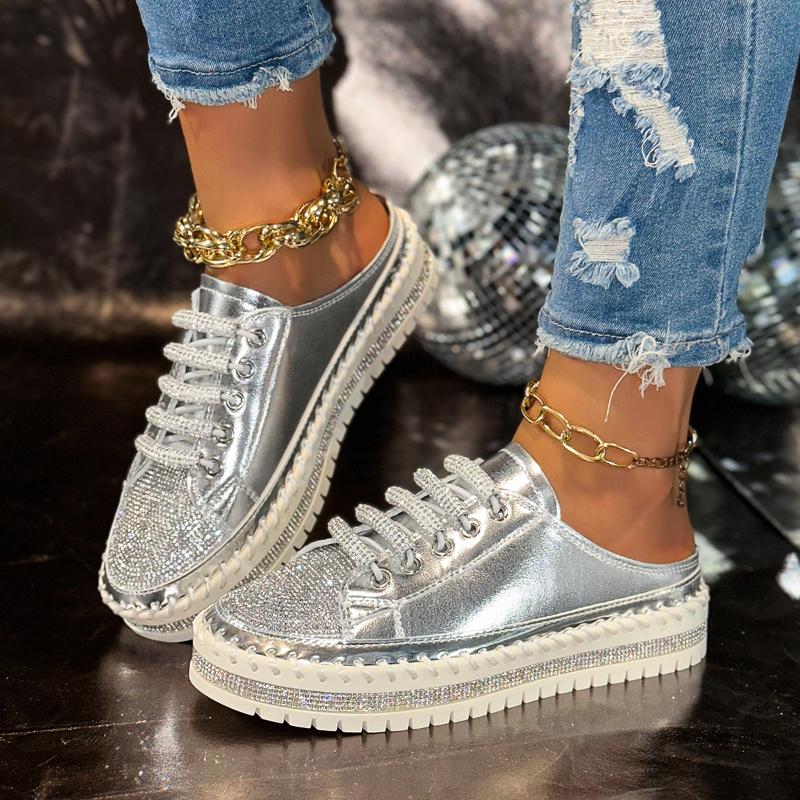 Women's Sneakers  Round Toe  Flats Sneakers Platform Leisure Lazy Slippers Outdoors  Sneakers  De