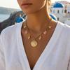 Boho Buntes Muschel Halskette Für Frauen Gold Farbe Seestern Muschel Jakobsmuschel Perlen Anhänger Choker Sommer Strand Urlaub Resort Schmuck