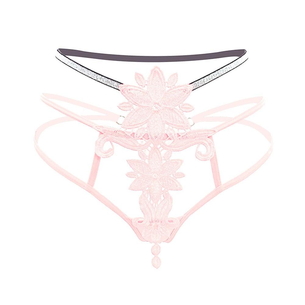 Thong Underwear Women Briefs Flower Embroidery G-String