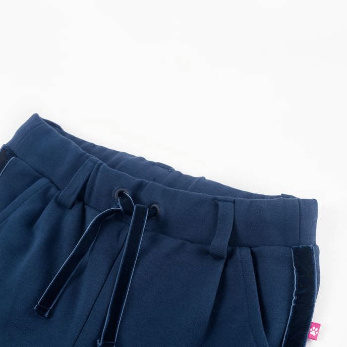 Pantalons pour enfants avec bordures noires bleu marine 92/104/116/128/140