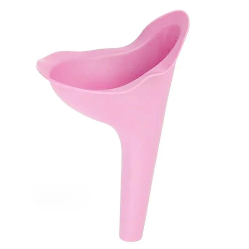 

Womens Field Emergency New Design Urinal Travel Camping Portable Female Urinal Soft Silicone Urination Device Stand Up рожевий