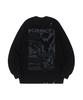 ODDSTUDIO Grunge Angel Graphic Damaged Knit - Black