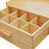 Wood Tea Bag Organizer Station Chest Rustic Space Saving Teabag Holder Storage Box with Drawer