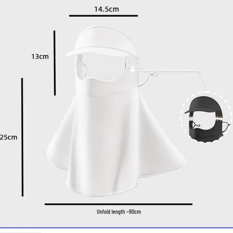 Ice Silk Sun Protection Facekini with Hat & Neck Guard