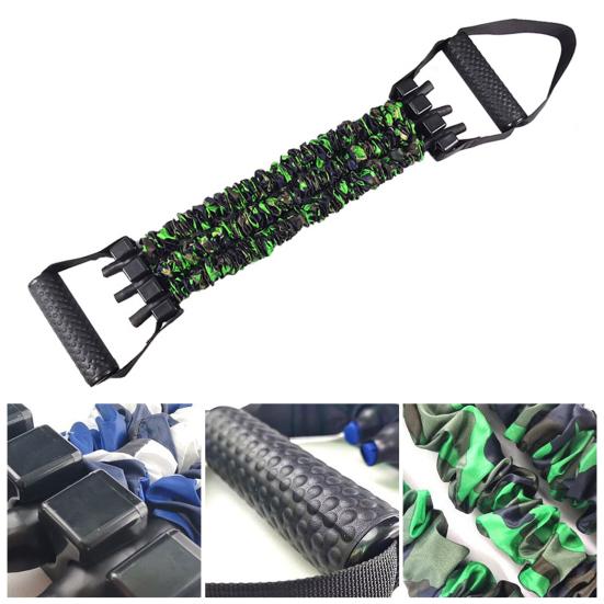 Adjustable Resistance Band with Detachable 3-Tube Chest Expander Shoulder Stretcher Men Training Full Body Stretching Band with Handle