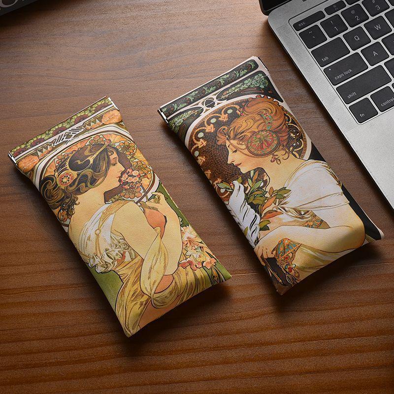 Shades Protective Cover Camellia Goddess Pu Leather Glasses Bag Glasses Storage Bag Waterproof Eyewear Pouch For Unisex Makeup