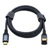 NFHK 240W 90 Degree USB for and Mobile 50cm USB-C Type-C Cable, 480Mbps, 48V, 5A, Upward/Downward Angle, 2.0 Compatible, 100W, Laptops, Tablets,